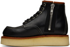 Kenzo Black Kenzo Yama Lace-Up Boots