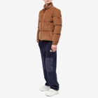 Moncler Men's Corduroy Padded Jacket in Brown
