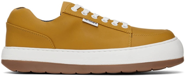 Photo: Sunnei Yellow Leather Dreamy Low Sneakers