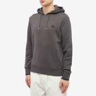Fred Perry Men's Small Logo Popover Hoody in Gunmetal