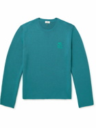 Etro - Logo-Flocked Virgin Wool Sweater - Blue