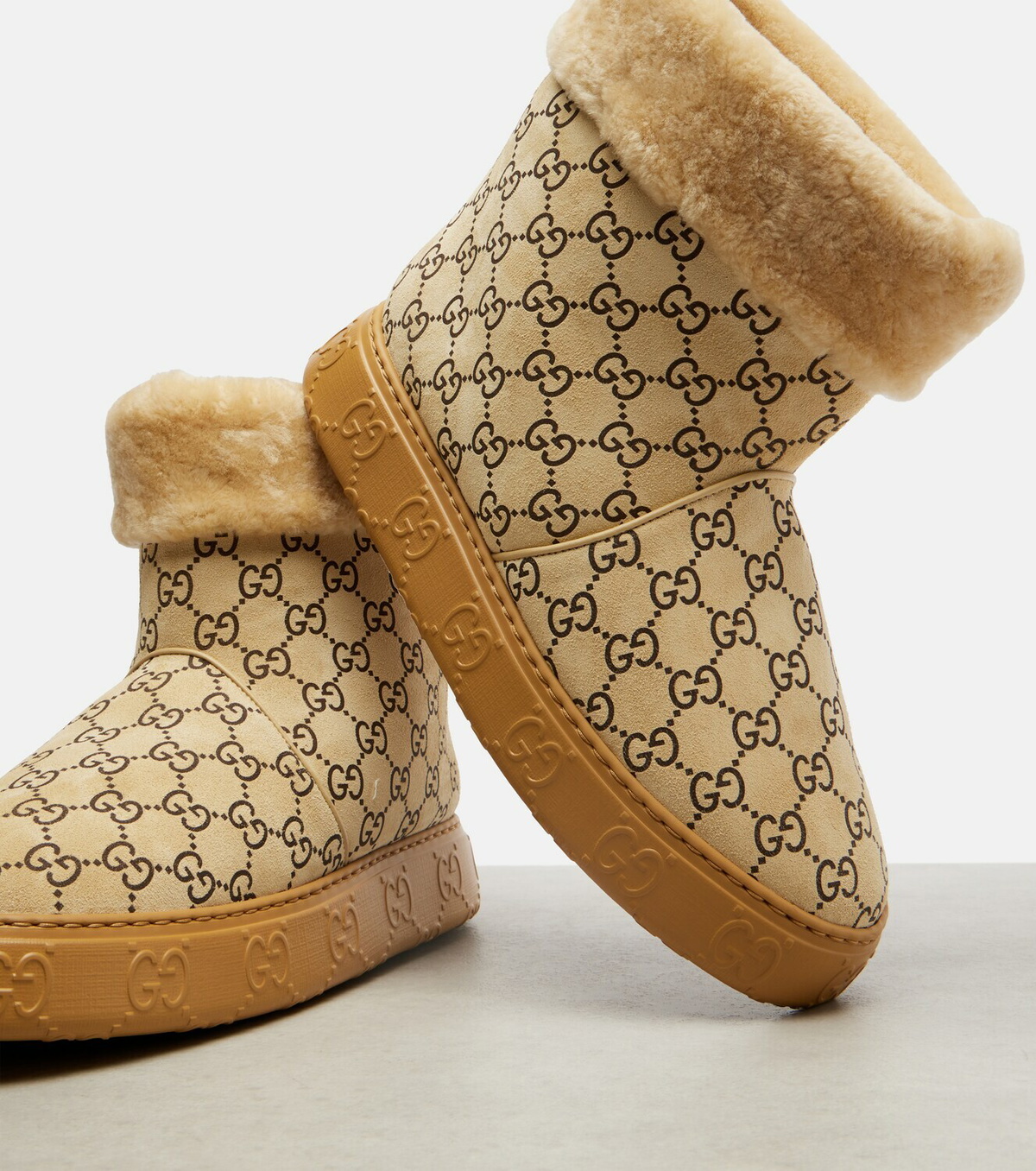 Gucci GG suede ankle boots