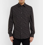 Off-White - Slim-Fit Logo-Print Cotton-Poplin Shirt - Men - Black