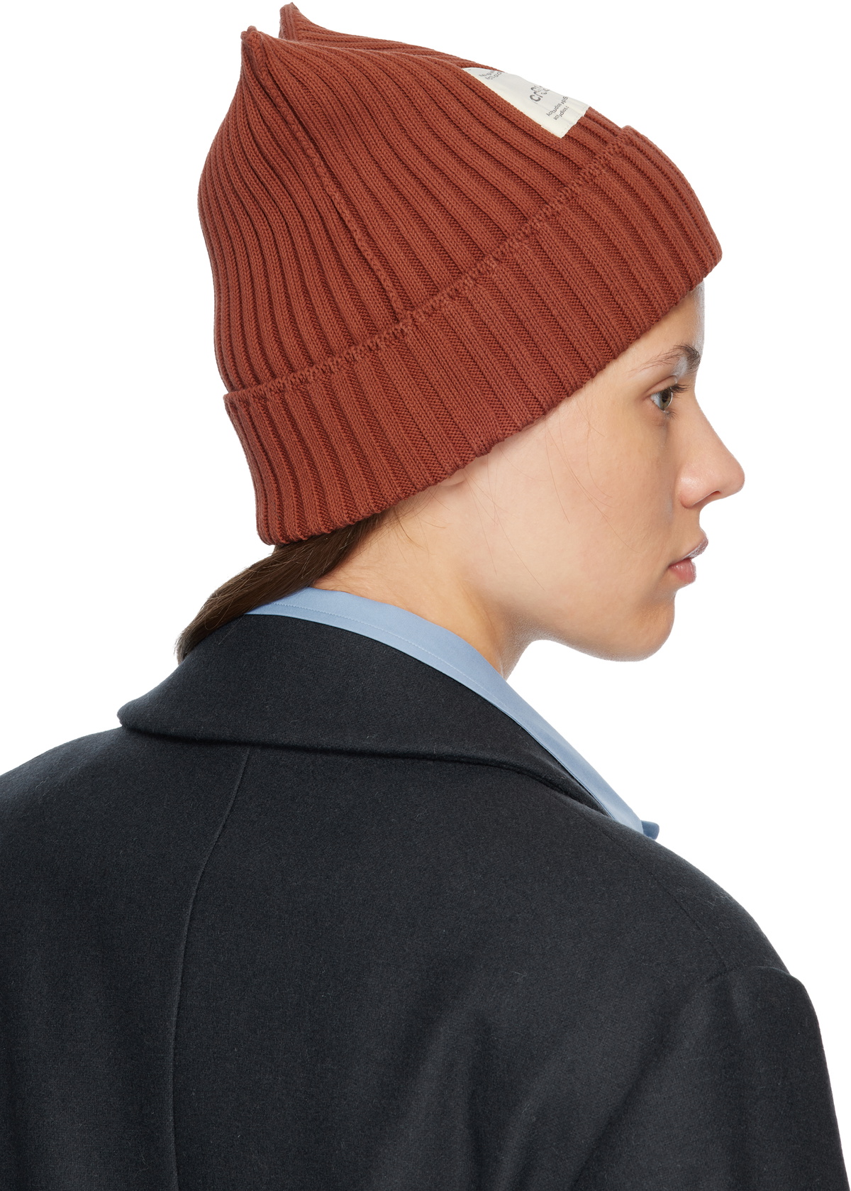 Acne Studios Red Ribbed Beanie