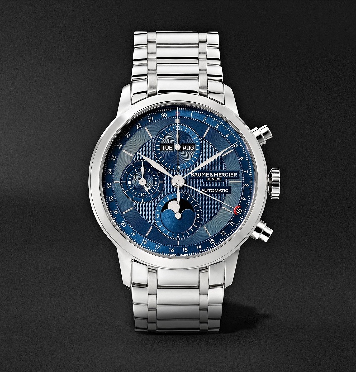 Photo: Baume & Mercier - Classima Automatic 42mm Stainless Steel Watch, Ref. No. M0A10485 - Blue