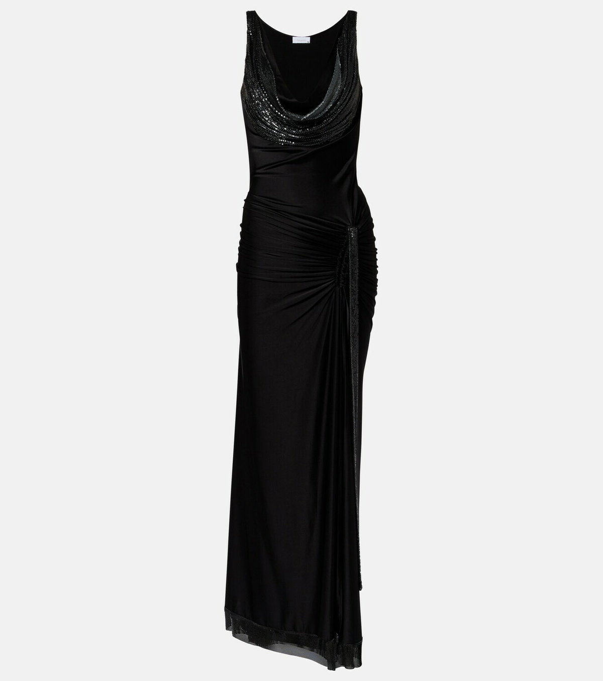 Rabanne Embellished jersey gown