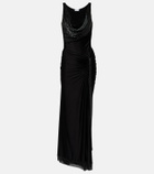 Rabanne Embellished jersey gown