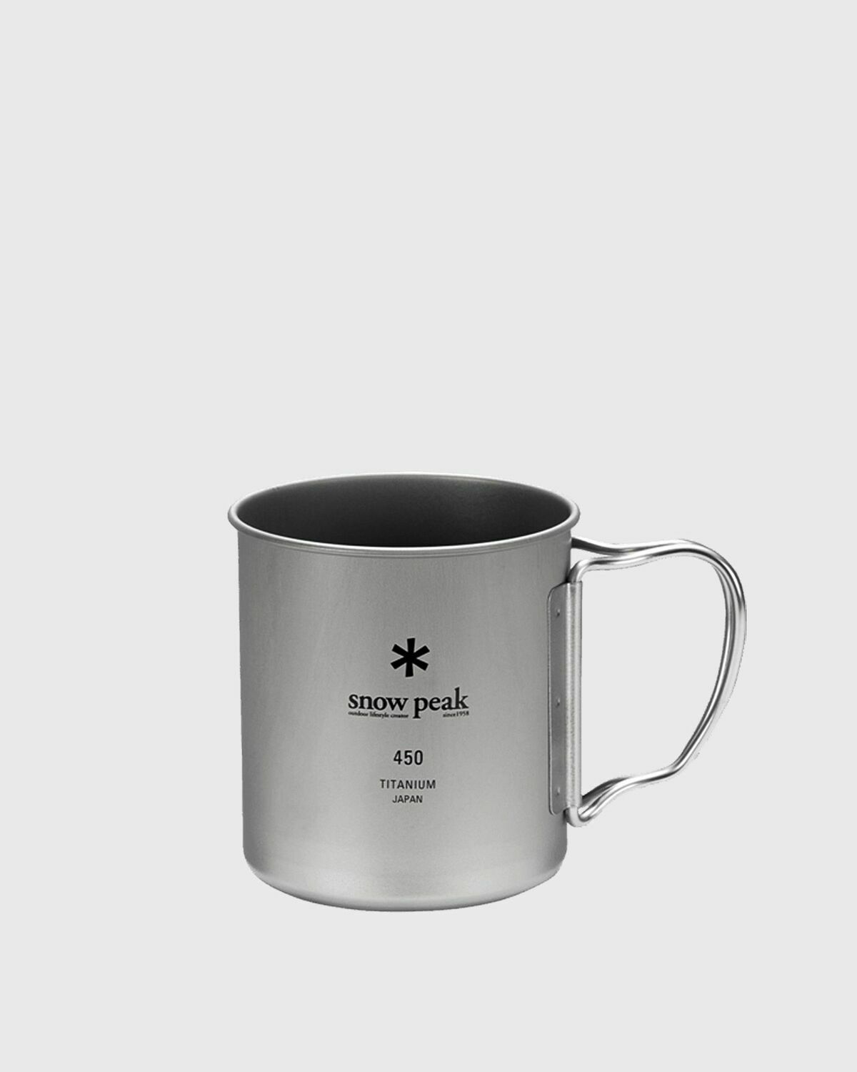 Snow Peak Titanium Single Mug 450 Ml Silver Tableware