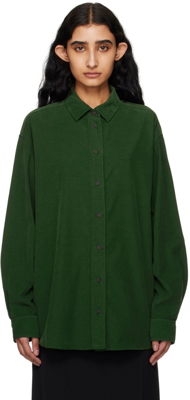 Photo: The Row Green Penna Shirt