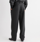 Lemaire - Belted Pleated Woven Trousers - Gray