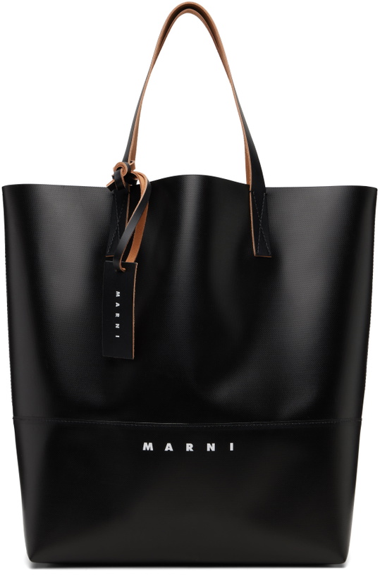 Photo: Marni Black 'Marni Tag' Open Shopper Tote