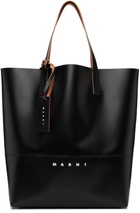 Marni Black 'Marni Tag' Open Shopper Tote