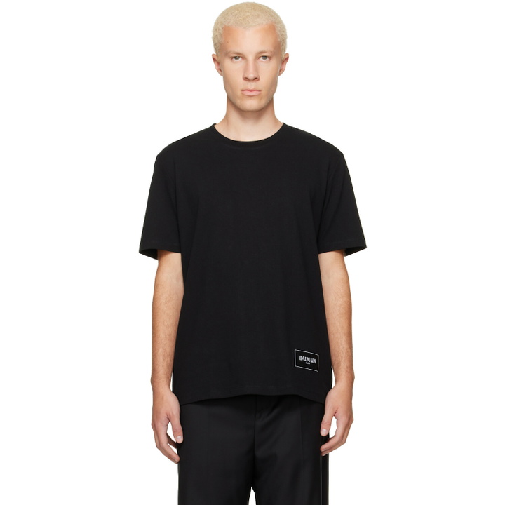 Photo: BALMAIN Two-Pack Black 'Balmain Vintage' T-shirts
