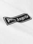 Palm Angels - Logo-Print Cotton-Jersey T-Shirt - White