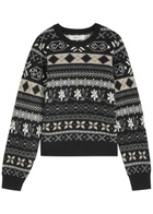 Skall Studio Ellinor Fair-Isle Wool Jumper Black Grey