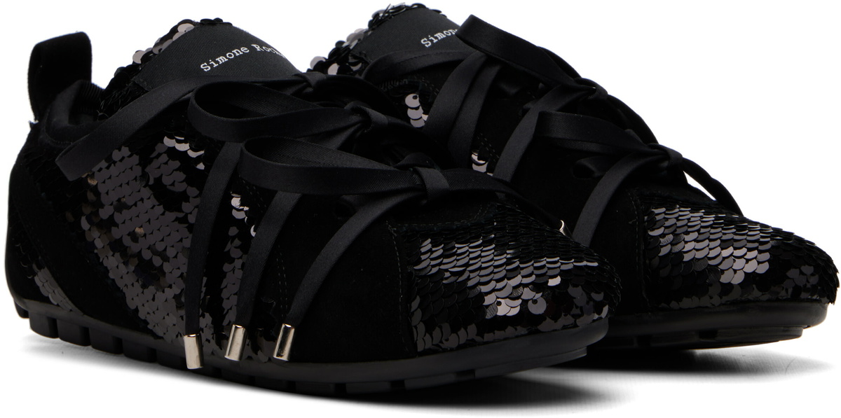 Simone Rocha Black Ballerina Grip Trainer Sneakers
