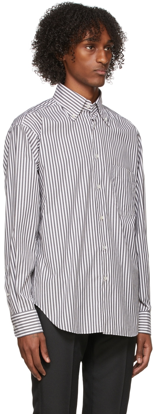 TOM FORD Grey & White Stripe Shirt TOM FORD