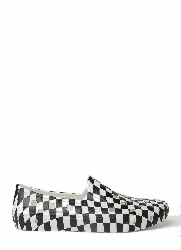 Photo: TRK Checkerboard Slip Ons in Black
