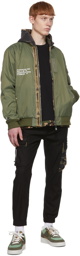 AAPE by A Bathing Ape Khaki Nylon Reversible Jacket