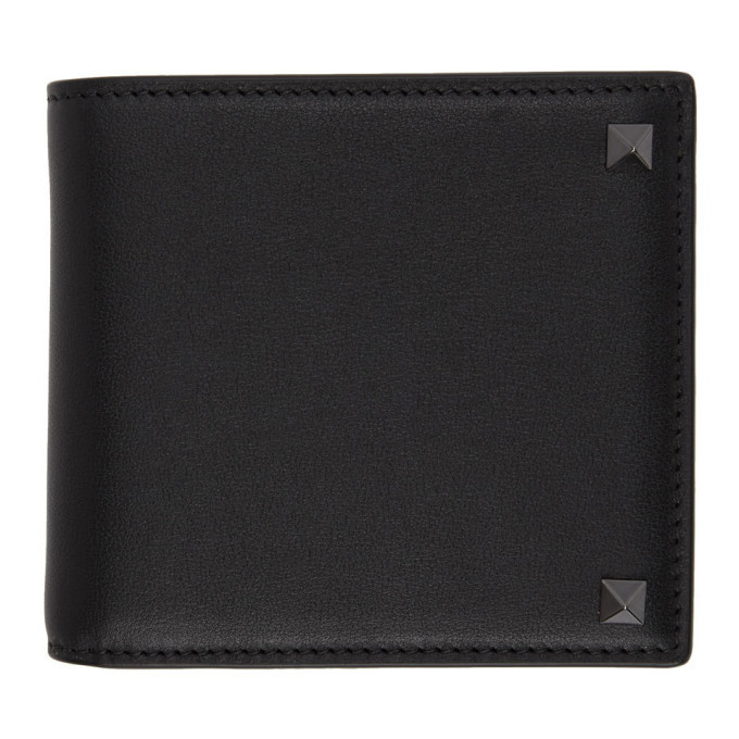 Photo: Valentino Black Valentino Garavani Rockstud Bifold Wallet