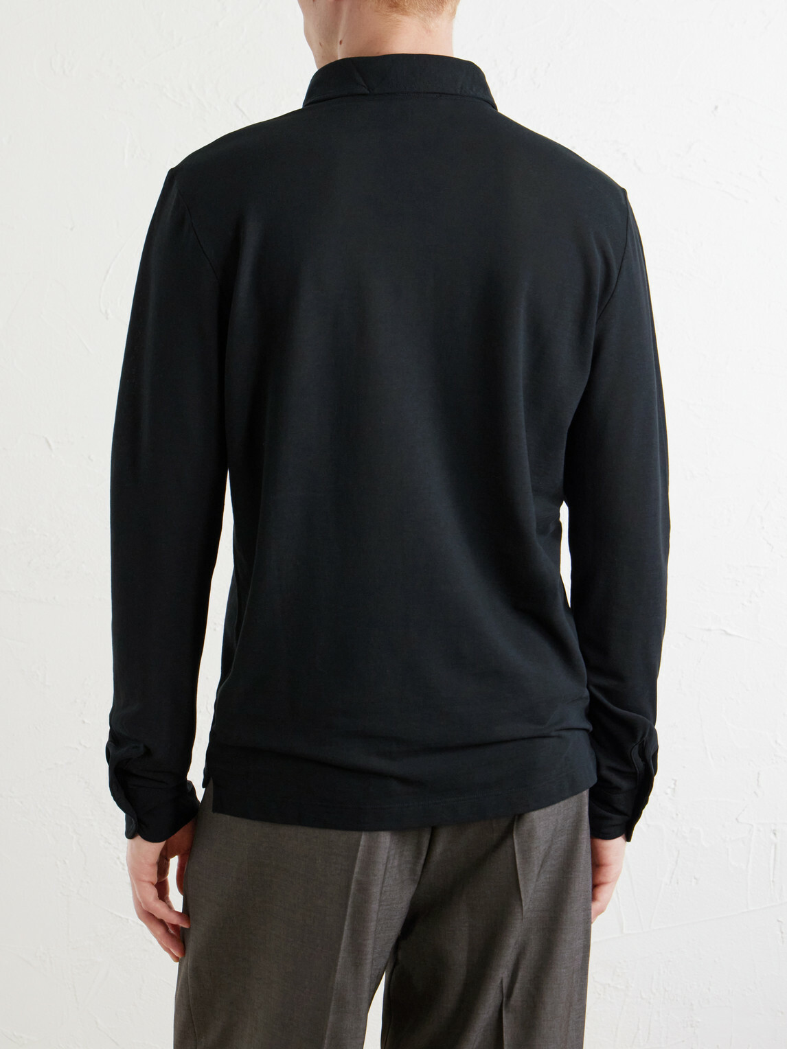 Slowear - Slim-Fit Flexwool Polo Shirt - Black