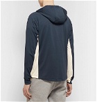 Tracksmith - Session Mesh-Panelled Stretch-Jersey Hooded Jacket - Navy