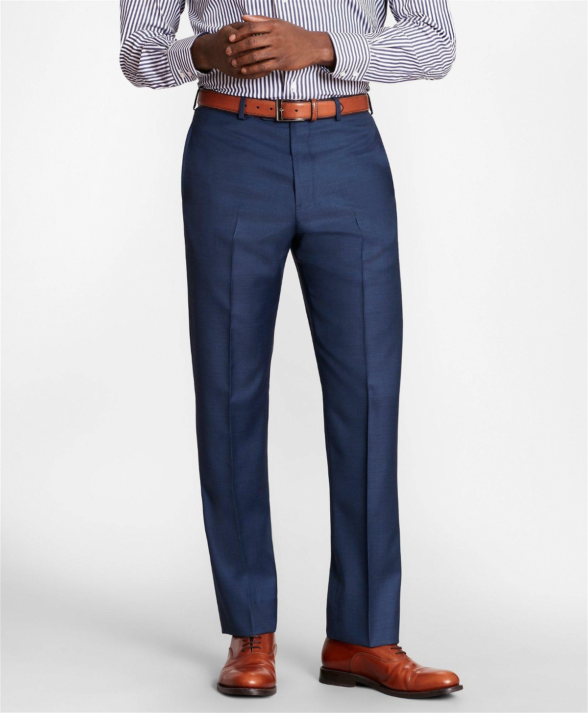 Photo: Brooks Brothers Men's Regent-Fit Wool Twill Suit Pants | Blue