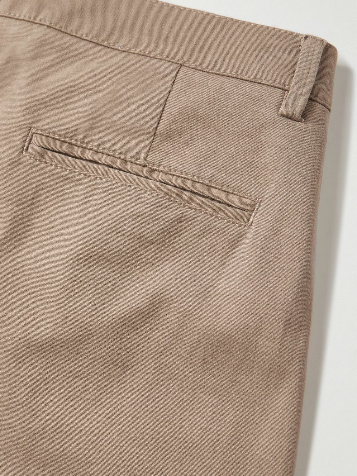 Massimo Alba - Stan Tapered Pleated Cotton-Twill Trousers - Neutrals