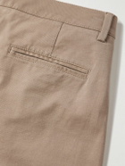 Massimo Alba - Stan Tapered Pleated Cotton-Twill Trousers - Neutrals