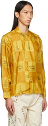 Bode Yellow Landmark Checker Shirt