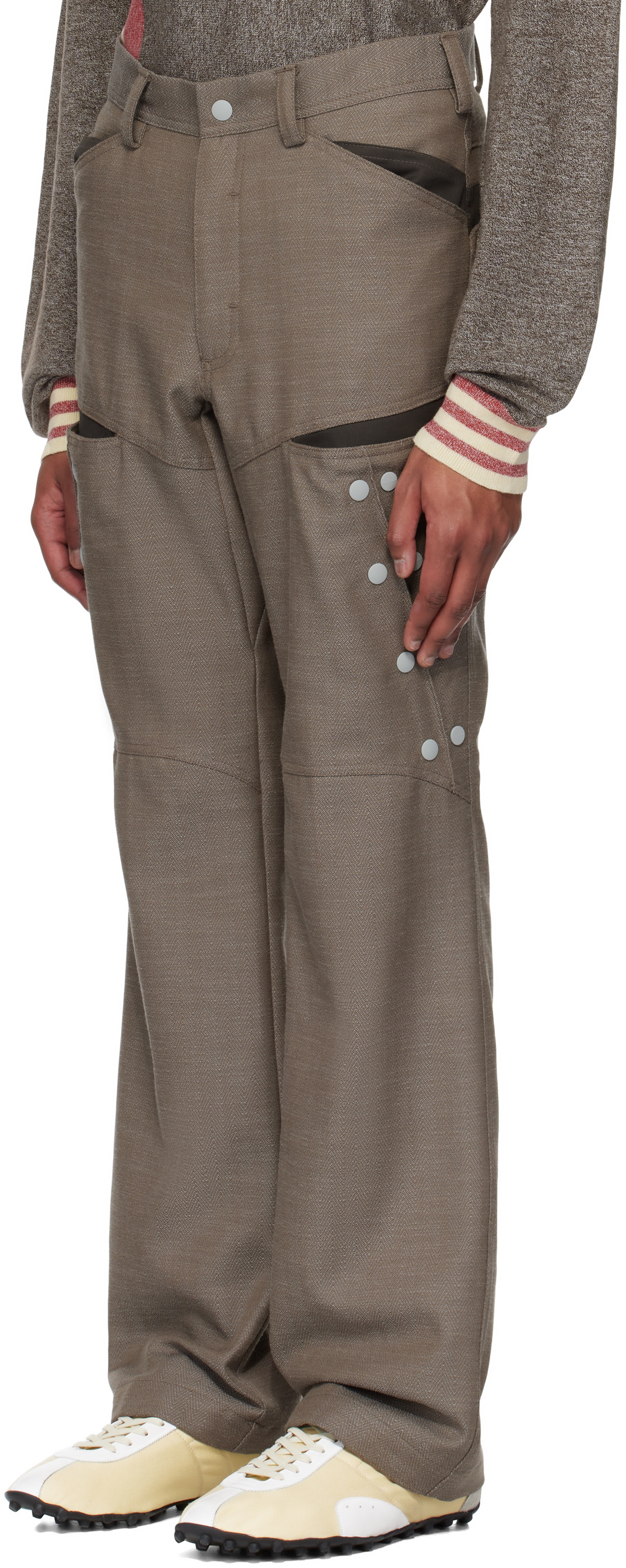 Kiko Kostadinov Brown Inex Snap Trousers Kiko Kostadinov