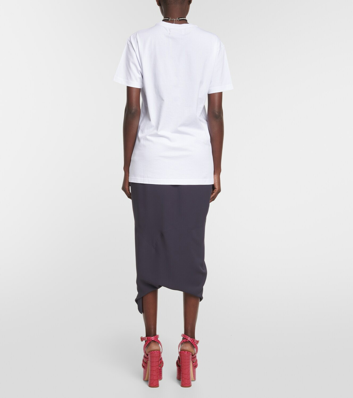 【関税&送料込】Vivienne Westwood Asymmetric White T-Shirt W White Oversized T-Shirt by Vivienne Westwood on Sale