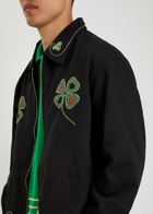 Bode Lucky Draw Embroidered Twill Jacket Black
