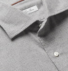 Loro Piana - Slim-Fit Prince Of Wales Checked Brushed-Cotton Shirt - Gray