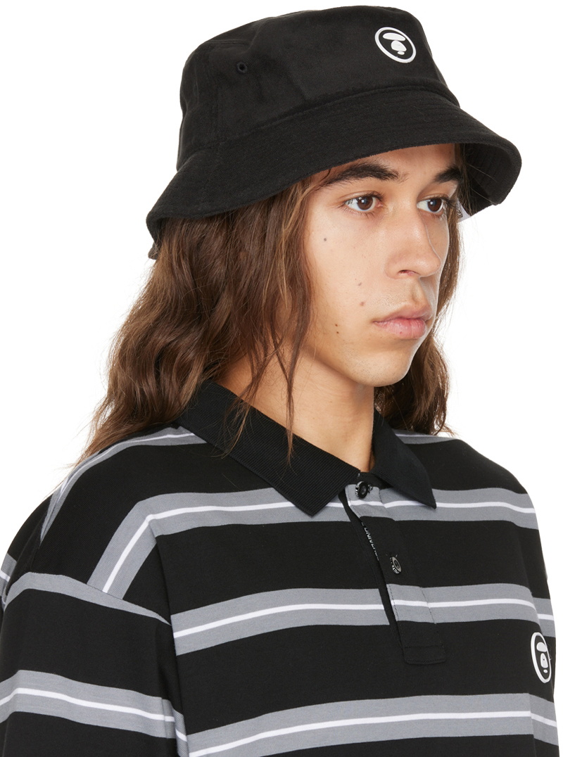 AAPE by A Bathing Ape Black Terrycloth Bucket Hat AAPE by A