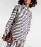 The Frankie Shop Striped cotton-blend shirt