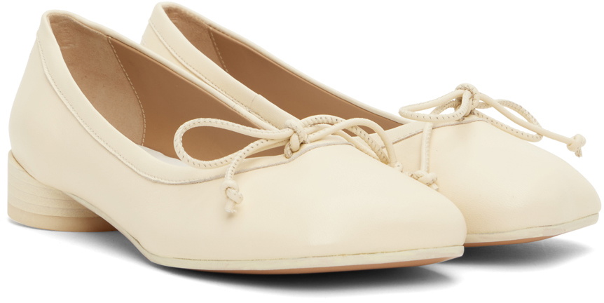 バレエシューズ Mm6 Maison Margiela Ivory Mesh Ballerinas MM6 Maison Margiela Mesh Ballerina Shoes | Neutrals | FARFETCH
