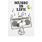 Peanuts Tea Towel in Music Is Life