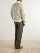 Aimé Leon Dore - Cable-Knit Cotton Zip-Up Sweater - Yellow