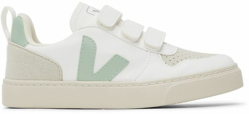 VEJA Kids White & Blue V-10 Sneakers VEJA