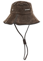 Jacquemus Le Bob De-nîmes Flocked Denim Bucket hat Khaki
