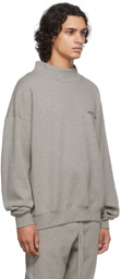 Essentials Grey Mock Neck Sweatshirt