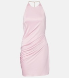 Versace Draped jersey minidress