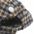 Folk Men's 6 Panel Cap in Navy Tan Check