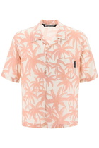 PALM ANGELS bowling shirt with palms motif Pink