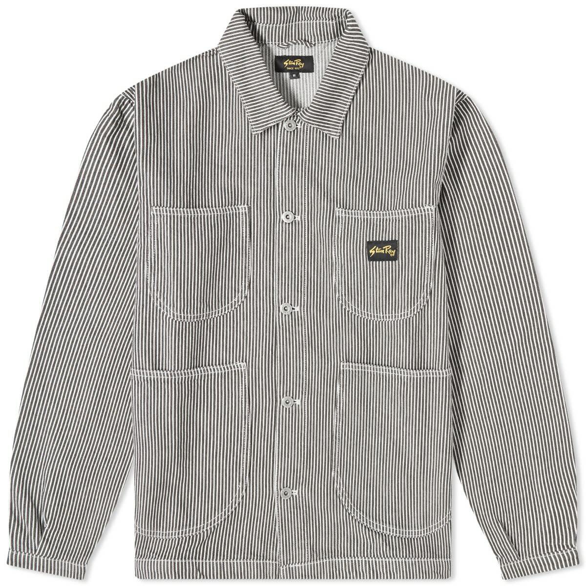 Stan Ray Men's Coverall Jacket in Hickory Black/Natural Stan Ray
