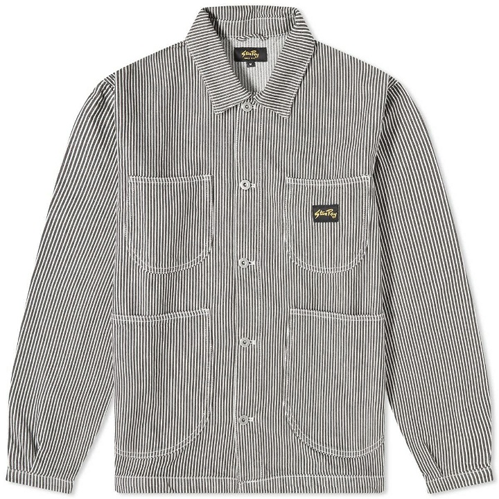 Photo: Stan Ray Men's Coverall Jacket in Hickory Black/Natural
