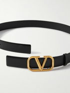 Valentino Garavani - 3cm VLOGO Leather Belt - Black