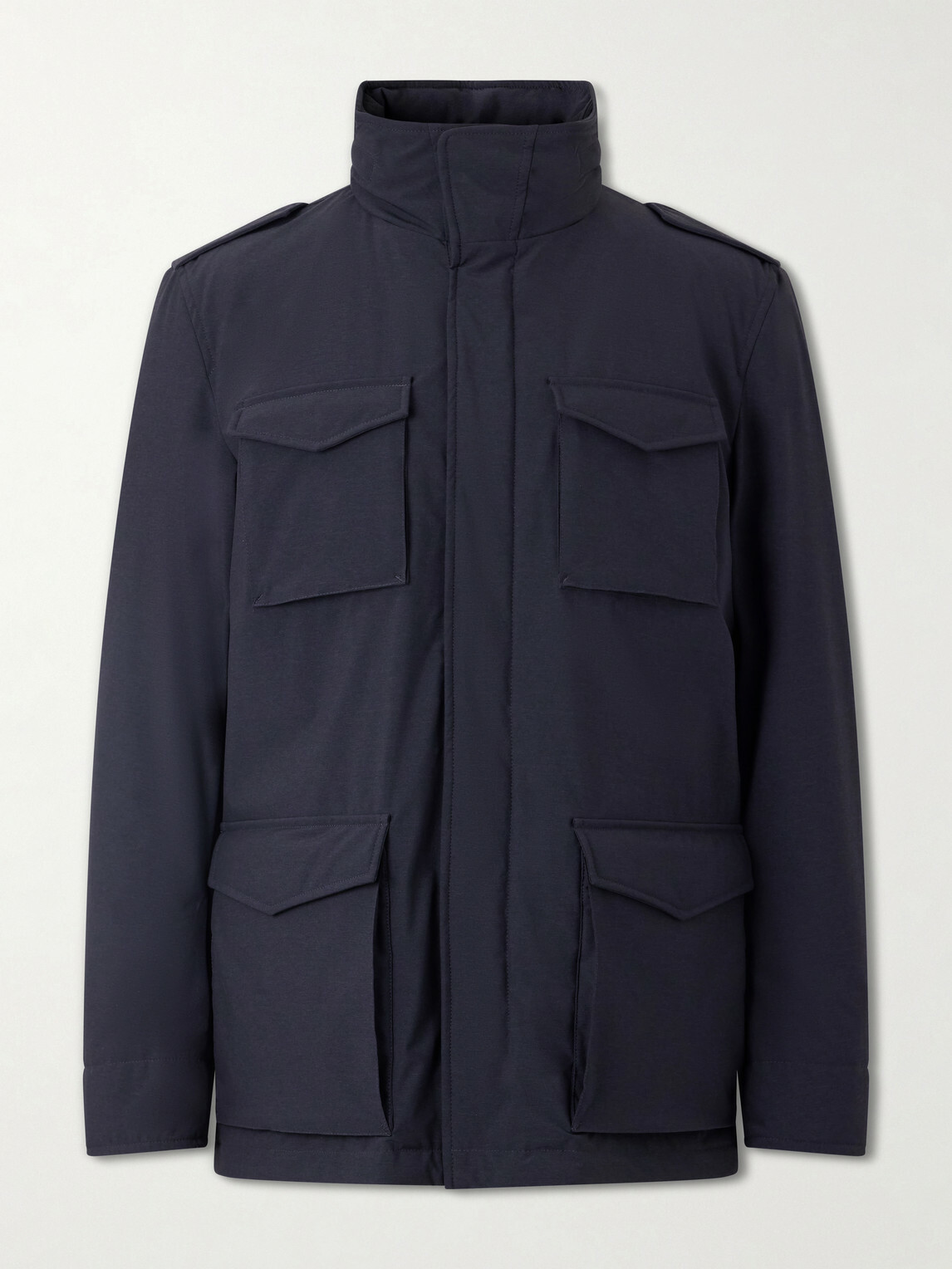 Herno - Four Pockets Woven Jacket - Blue
