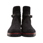 Christian Louboutin Black Suede Kicko Boots